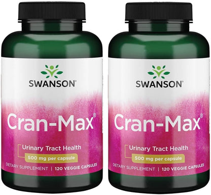 Swanson Cran-Max 500 mg 120 Veg Capsules (2 Pack)