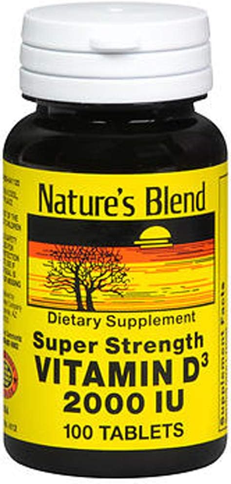 Nature's Blend Vitamin D3 2000 IU High Strength - 300 Tablets (3-Pack) - görsel 1