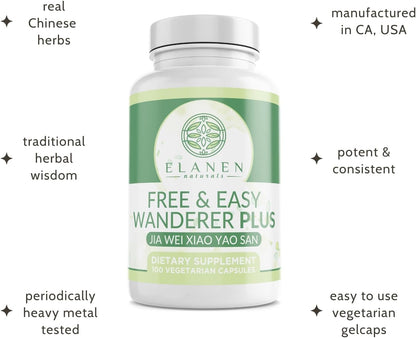 Jia Wei Xiao Yao San, Free and Easy Wanderer Plus, 100 Vegetable Capsules