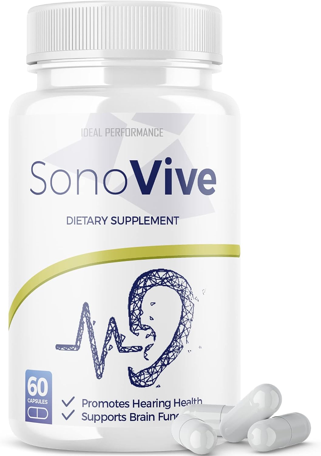 IDEAL PERFORMANCE Sonovive Capsules – Hearing Support Food Supplement (60 Capsules) - görsel 1