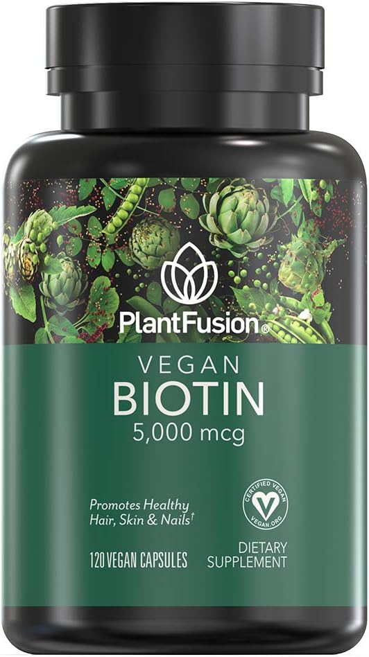 PlantFusion Vegan Biotin 5000mcg, 120 Vegan Capsules - görsel 1