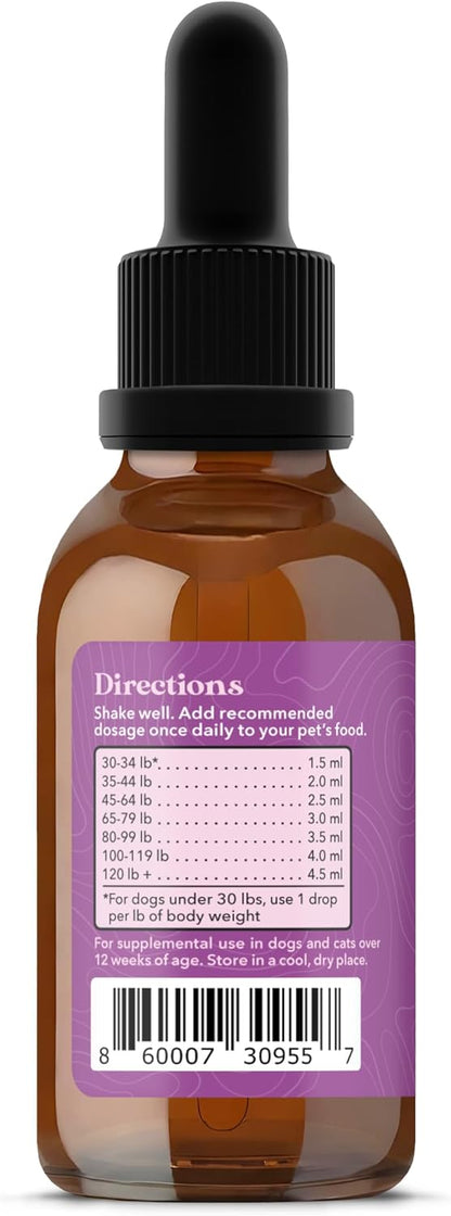Wild Acre Milk Thistle for Dogs - Maximum Strength Liver Support - Natural Bacon Flavour - 2 fl oz (60 ml)