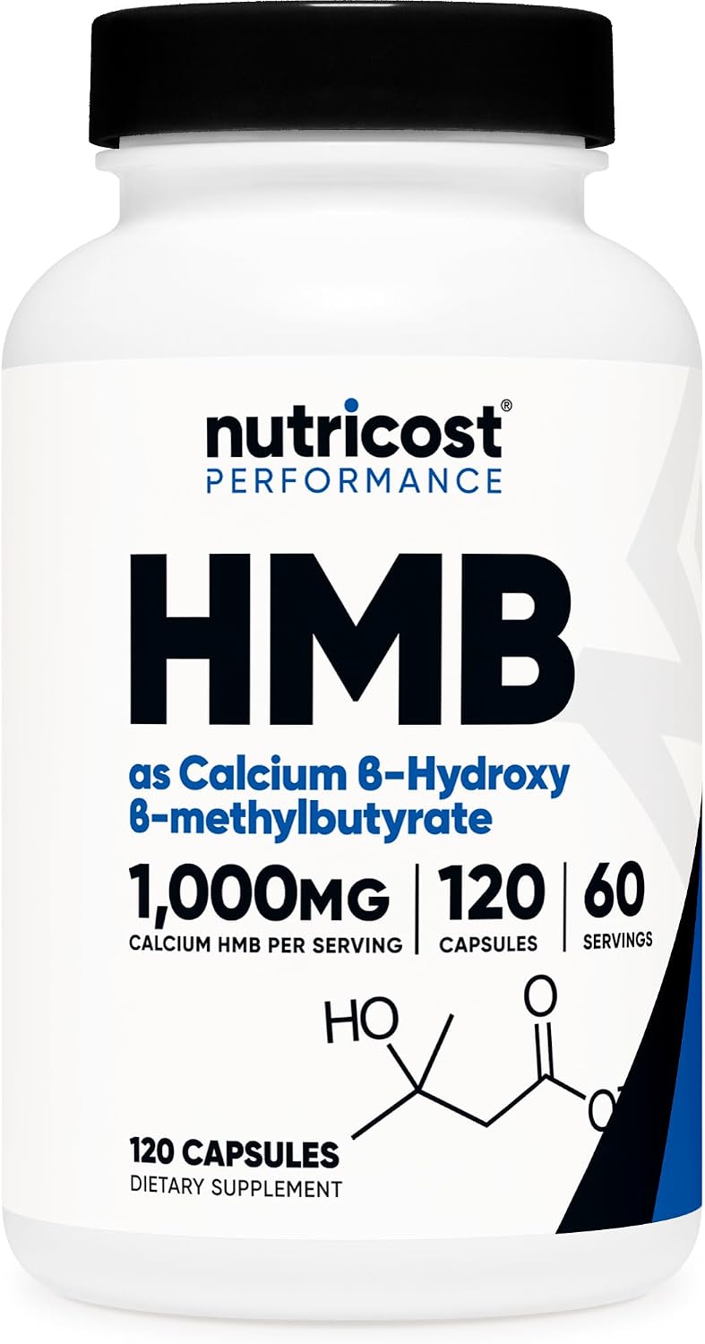 Nutricost HMB (Beta-Hydroxy Beta-Methylbutyrate) 1000mg, 120 Capsules - görsel 1