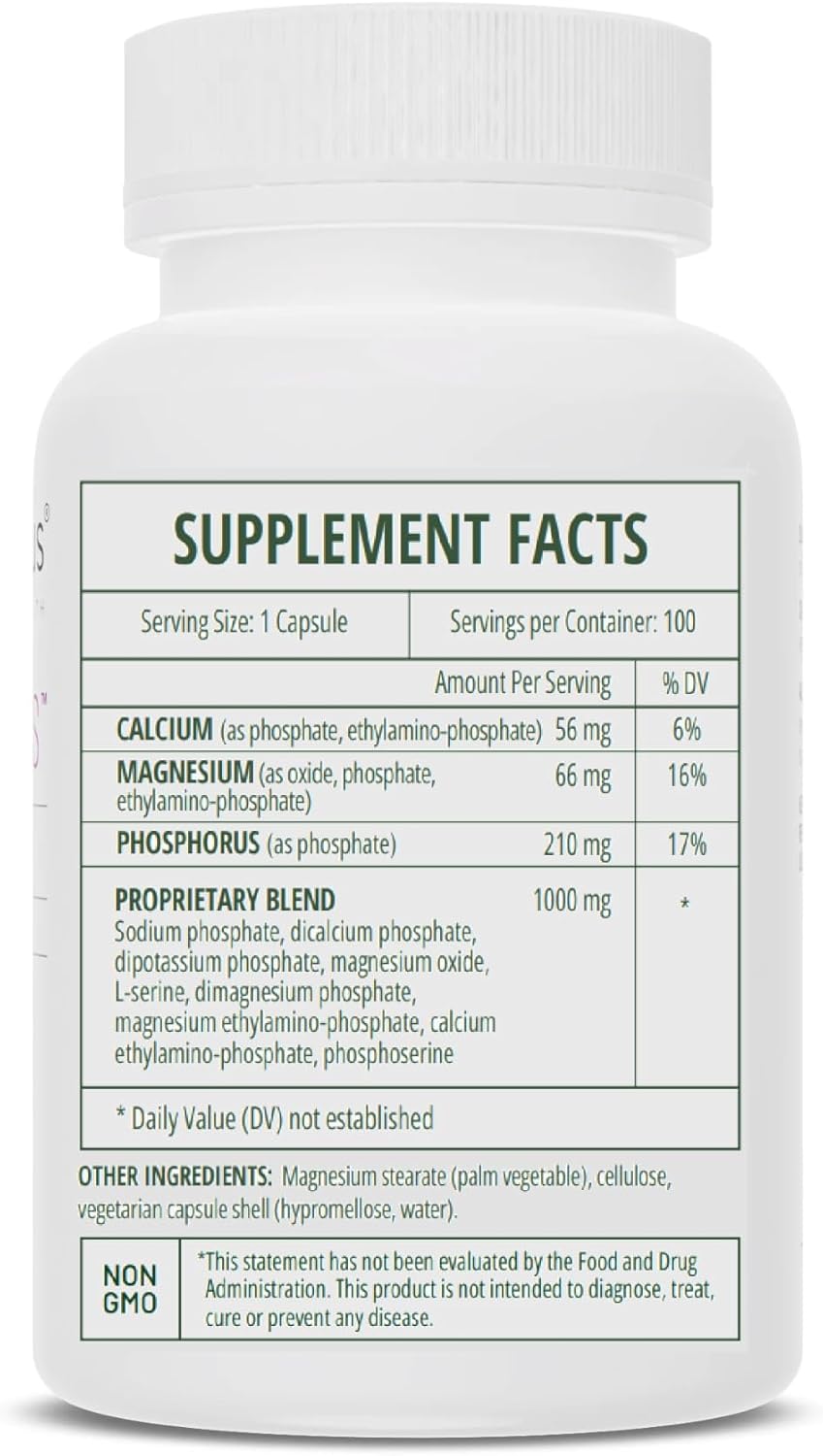 Seriphos - Phosphorylated Serine Adaptogen - Cortisol Supplement - 100 Capsules - görsel 3