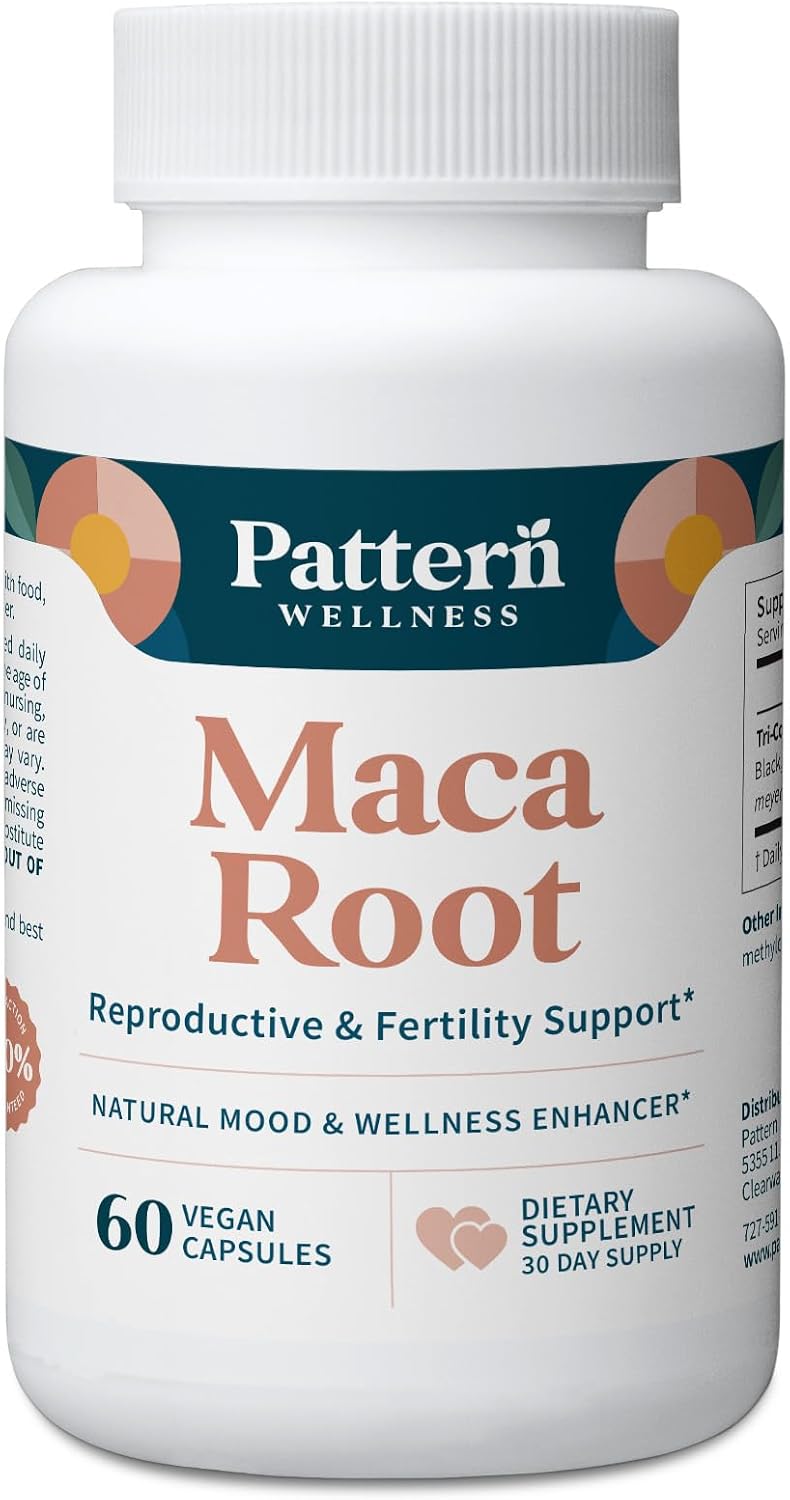 Pattern Wellness Maca Root Extract 20:1 - 500mg Per Serving - Tri-Colour Blend - 60 Vegan Capsules - görsel 1