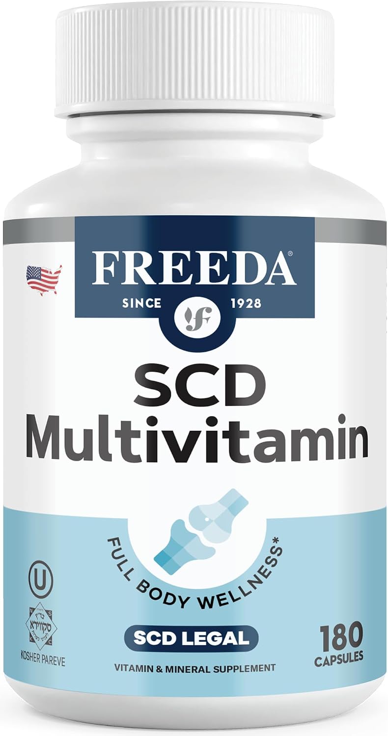 FREEDA SCD Multivitamin – Daily Multivitamin Supplement for Men & Women – SCD Legal – Vegan – 180 Capsules - görsel 1