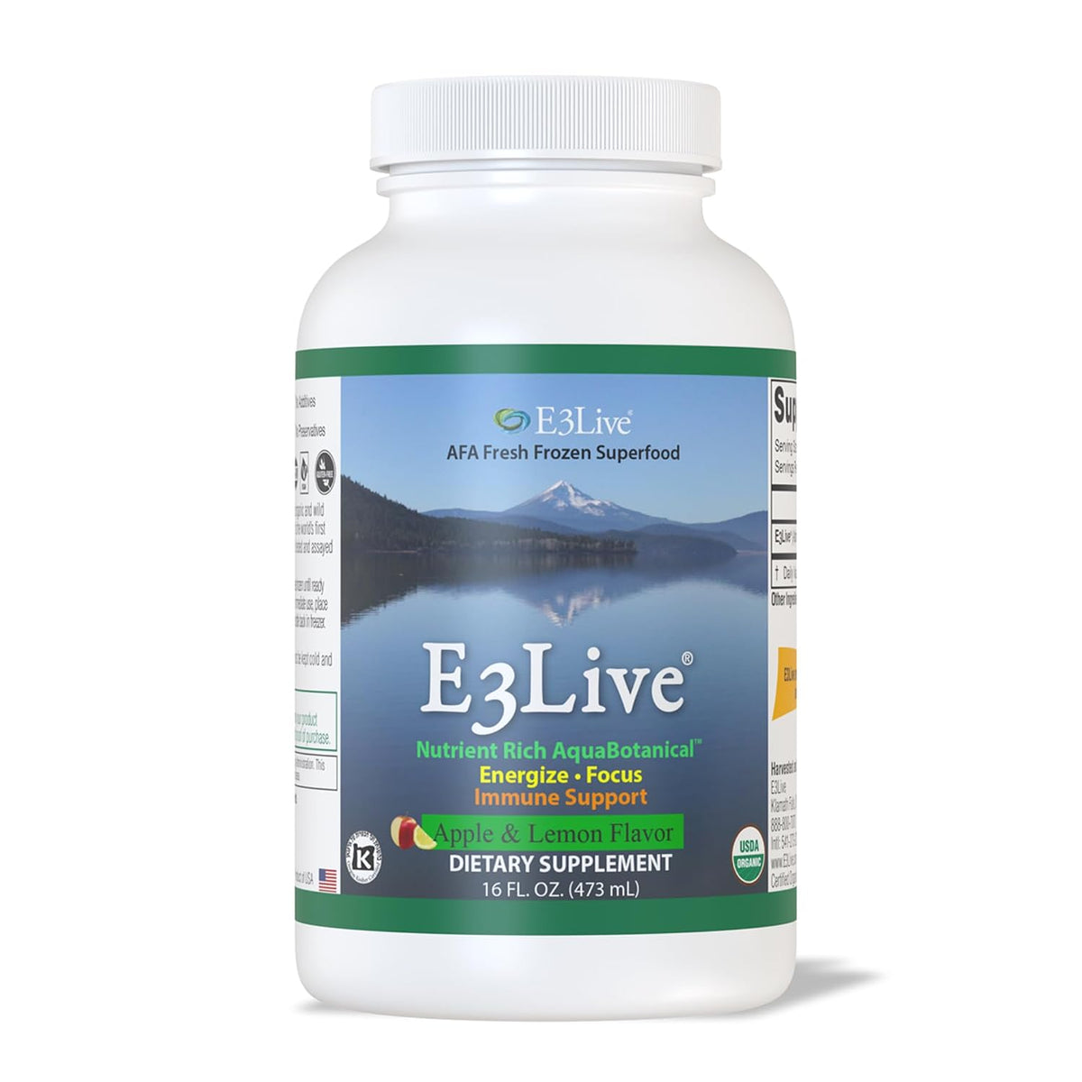 E3Live - Organic Superfood with Apple & Lemon - 16 oz 12 Pack - görsel 3