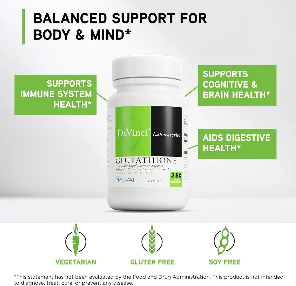DAVINCI Labs - Glutathione - 30 Capsules - görsel 3