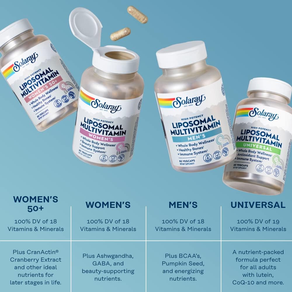 SOLARAY Liposomal Multivitamin for Men - 120 VegCaps - görsel 6