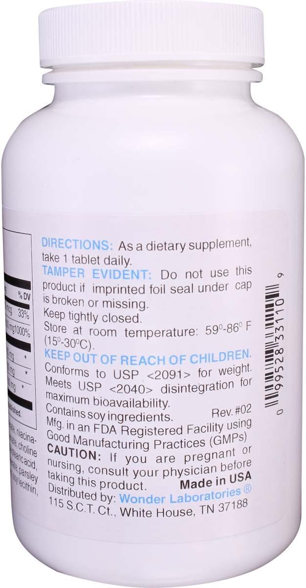 Wonder Labs B-Complex Maximum Potency - 100 Tablets - görsel 3