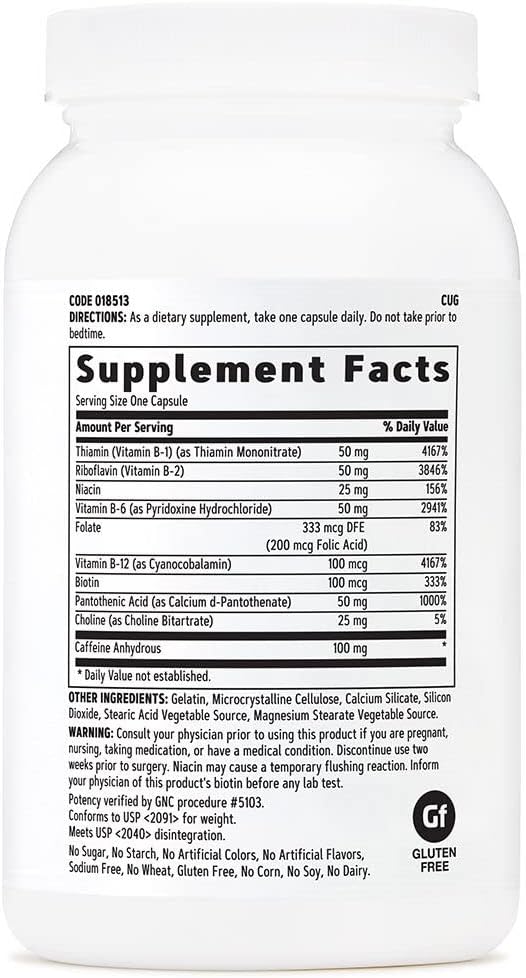 GNC B-Complex Plus Energy - 120 Tablets - görsel 3