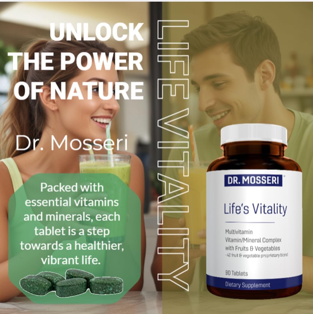 Life's Vitality Vegan Multivitamin – Non-GMO with 42 Fruits & Vegetables and Vitamin D, 90 Tablets - görsel 3