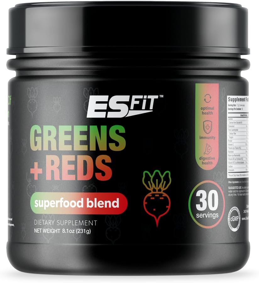 Super Greens Powder - Smoothie & Juice Mix - Red and Green Superfoods Powder - görsel 1