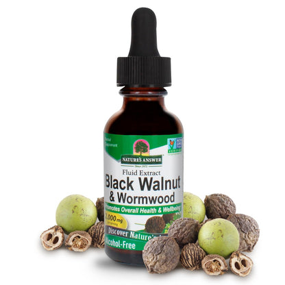 Nature's Answer Black Walnut & Wormwood Complex - Super Concentrated 2,000mg Liquid Extract - Vegan, Non-GMO, Gluten-Free - 1 fl oz (Pack of 2)