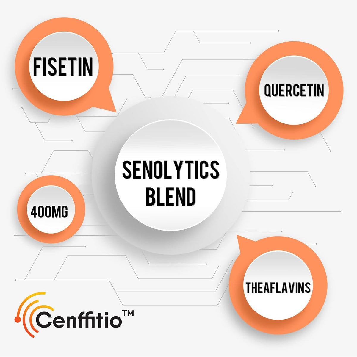 Cenffitio Liposomal Apigenin 500mg – with Fisetin, Quercetin & Theaflavins – 60 Softgels - görsel 4