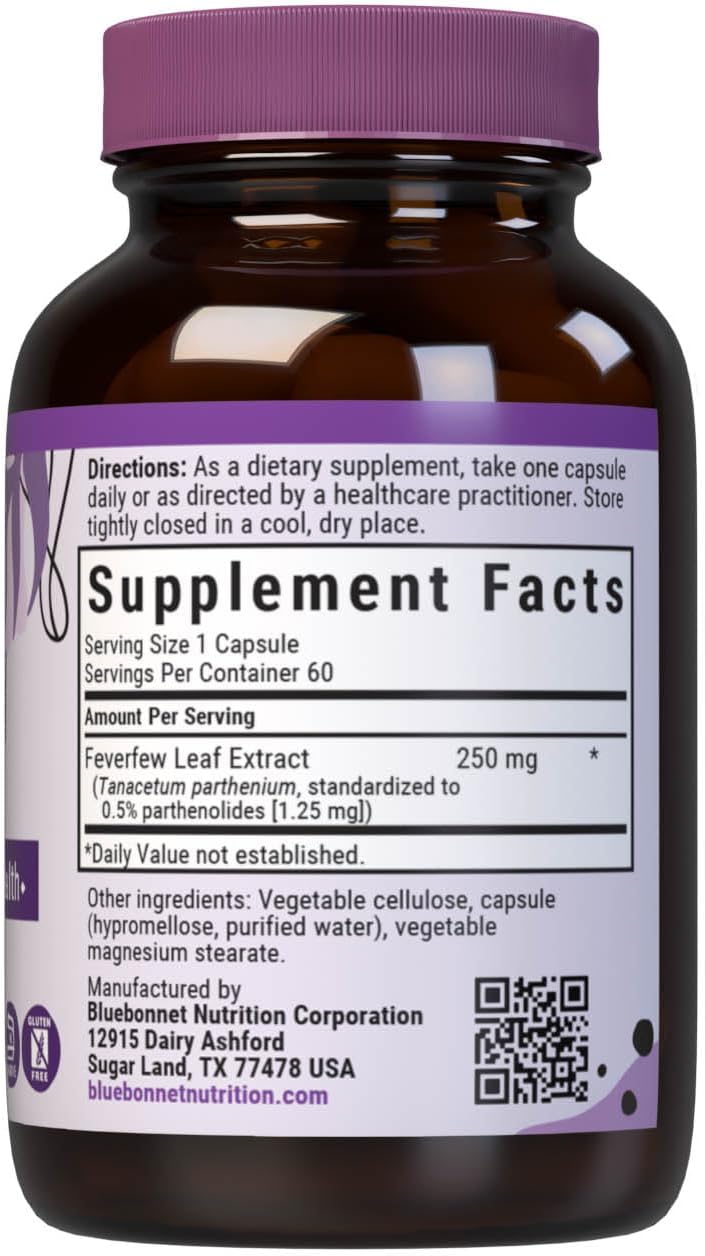 BlueBonnet Nutrition Feverfew Leaf Extract – Food Supplement for Head Comfort, 60 Vegetable Capsules - görsel 2