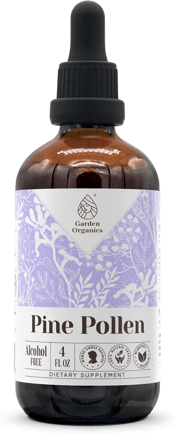 Pine Pollen Alcohol-Free Natural Tincture Extract, Immune Support, Liquid Drops (118 ml) - görsel 1