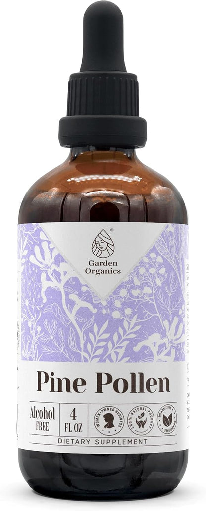 Pine Pollen Alcohol-Free Natural Tincture Extract - 60ml Liquid Drops from 100% Pure Pine Pollen