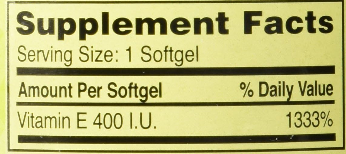 Spring Valley Vitamin E 400 IU Softgels, 500 Count - görsel 3
