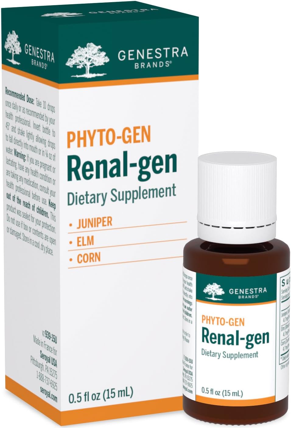 Genestra Brands Renal-gen Herbal Food Supplement with Juniper, Elm, and Corn - görsel 1