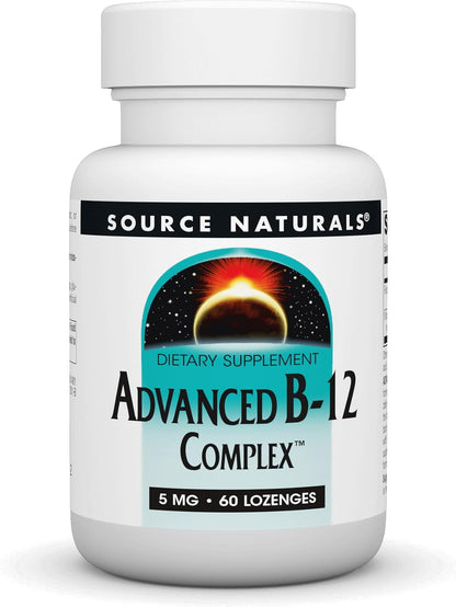 Source Naturals Advanced B-12 Complex – 5 mg, 60 Lozenges