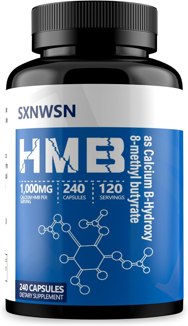 HMB Supplement 240 Capsules – 1000mg Calcium HMB per Serving for Muscle Growth, Strength and Fast Workout Recovery - görsel 1