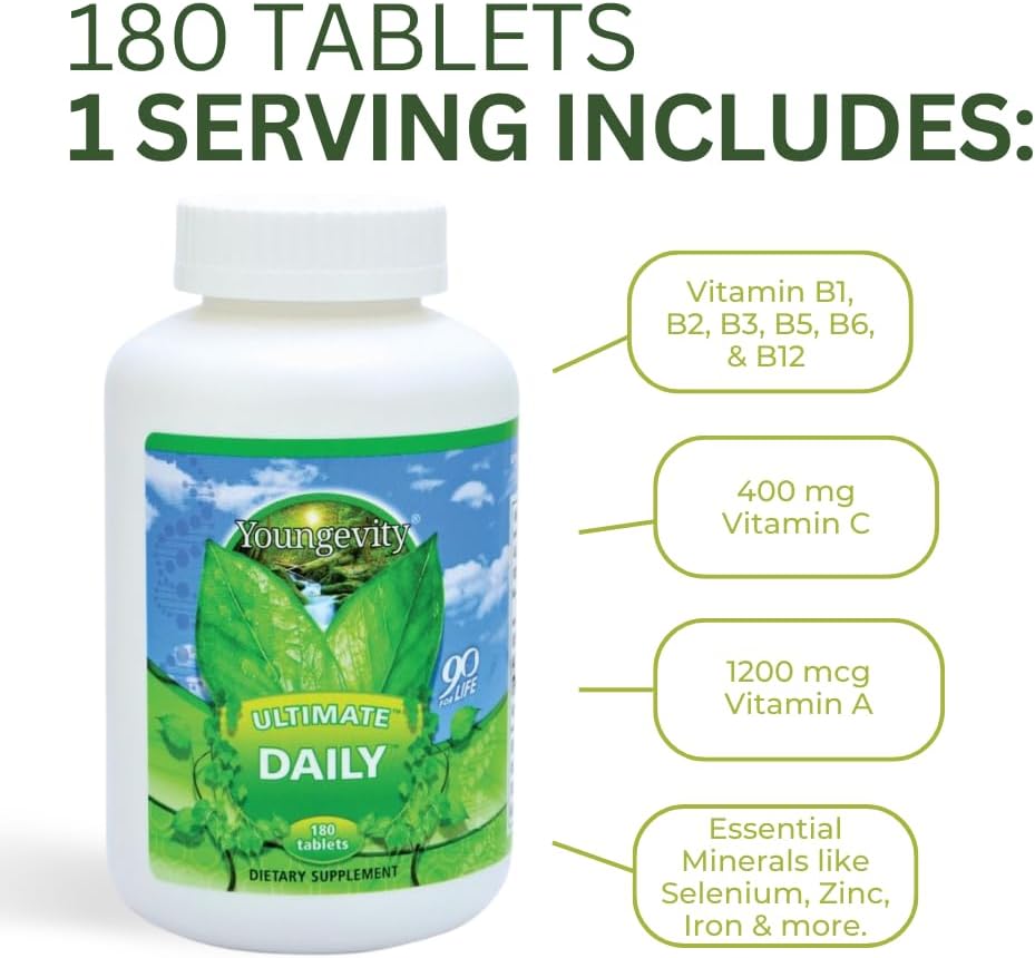 Youngevity Ultimate Daily Mega Multivitamin - 180 Tablets - görsel 4