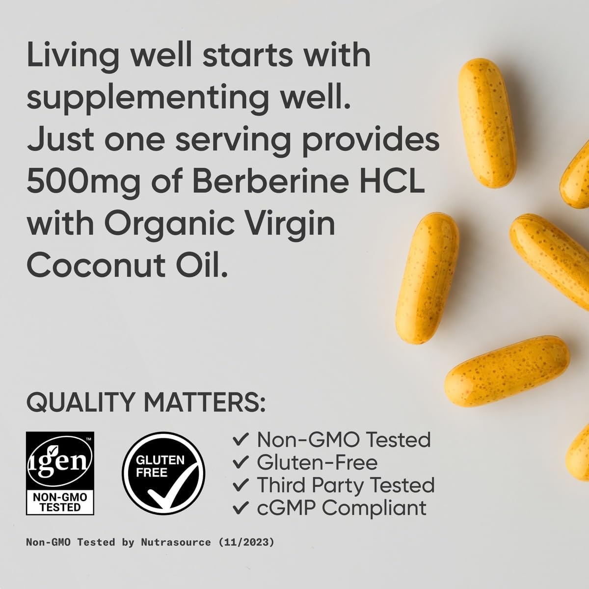 Sports Research Berberine with Coconut Oil – 500mg, 90 Softgels - görsel 4