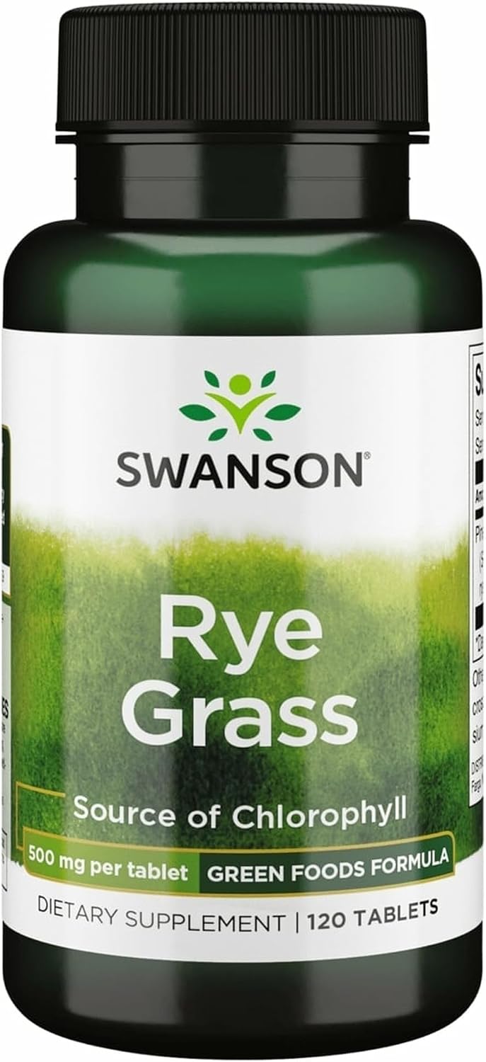 Swanson Rye Grass 500 mg, 120 Tablets - görsel 1