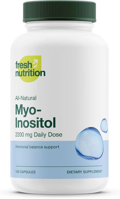 Myo-Inositol 2200mg - 120 Capsules - NMR Verified - Made in the USA