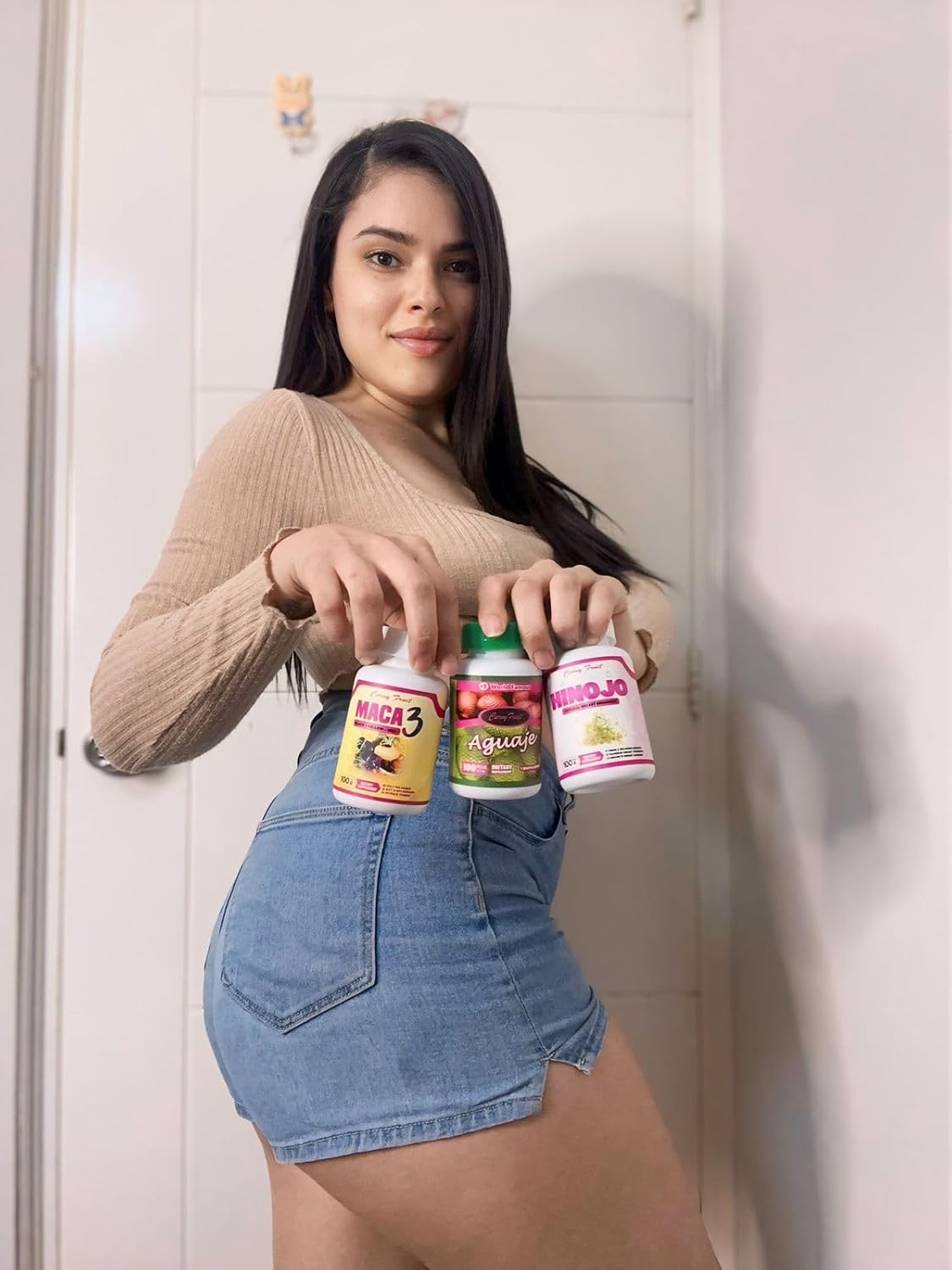 Bigger Bum, Bust & Hips – Aguaje + Maca 3 + Wild Hinojo Capsules – Natural Curve Shaping Supplement – 3 Bottles / One Month Supply - görsel 5