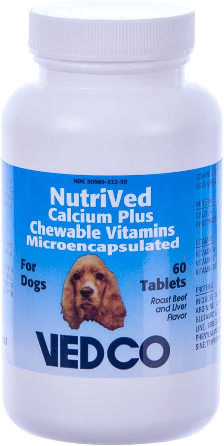 NutriVed Calcium Plus Chewable Vitamins for Dogs - 60 Tablets by NutriVed - görsel 1