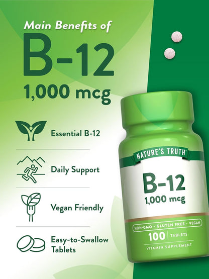 Nature's Truth B-12 1000 mcg, 150 Quick Release Softgels (Value Pack of 2)