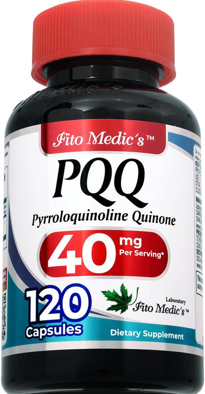 FITO MEDIC'S Lab PQQ Supplement – 40 mg Pyrroloquinoline Quinone, 120 Capsules, Ultra-High Absorption