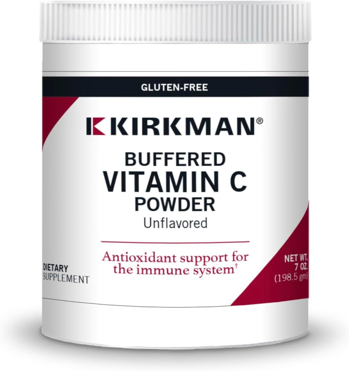 Kirkman Buffered Vitamin C Powder - Bio-Max Series - Unflavoured, Hypoallergenic, 7 oz - görsel 1