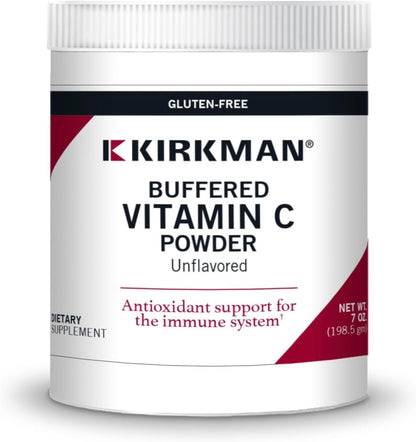 Kirkman Buffered Vitamin C Powder - Bio-Max Series - Unflavoured, Hypoallergenic, 7 oz