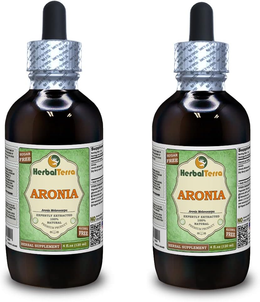 HerbalTerra Aronia Dried Berry Liquid Extract - Super Concentrated 1:3 (4x118 ml) - görsel 8