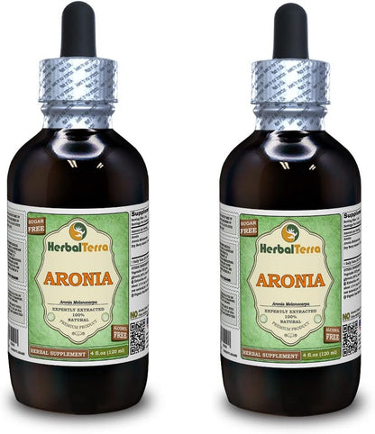 HerbalTerra Aronia Dried Berry Liquid Extract - Super Concentrated 1:3 (4x118 ml)