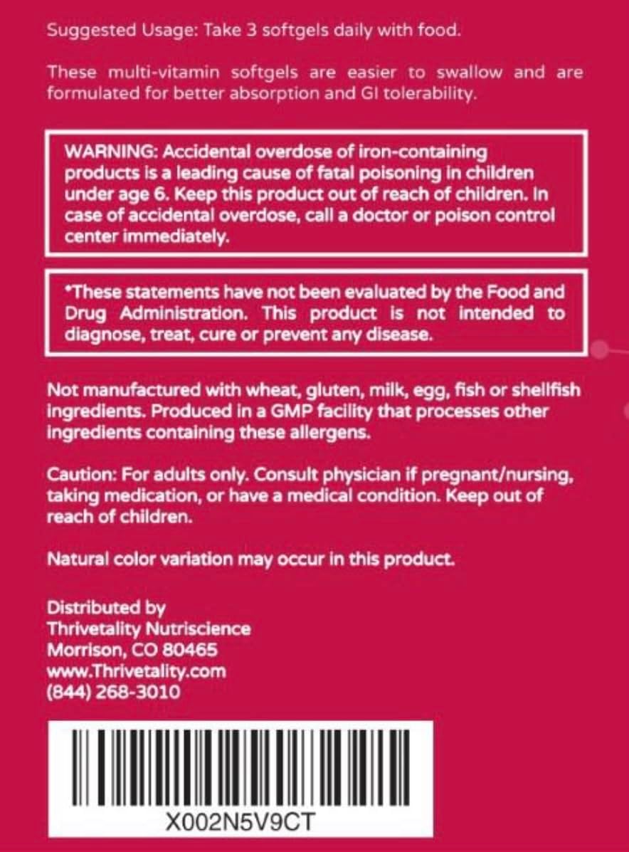 ONE Woman Bio-Optimised Multi-Nutrient – Women's Multivitamin by Thrivetality - görsel 5