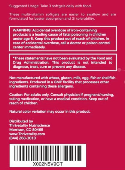 ONE Woman Bio-Optimised Multi-Nutrient – Women's Multivitamin by Thrivetality