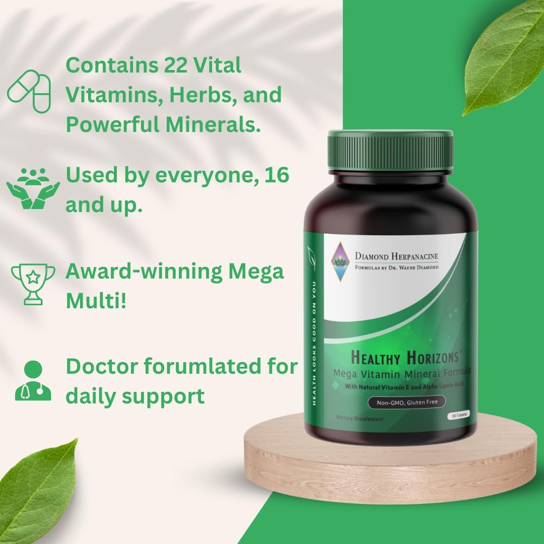 Diamond Healthy Horizons Multivitamin - Natural Multivitamin for Stress and Daily Nutrient Support - 90 Tablets - görsel 4