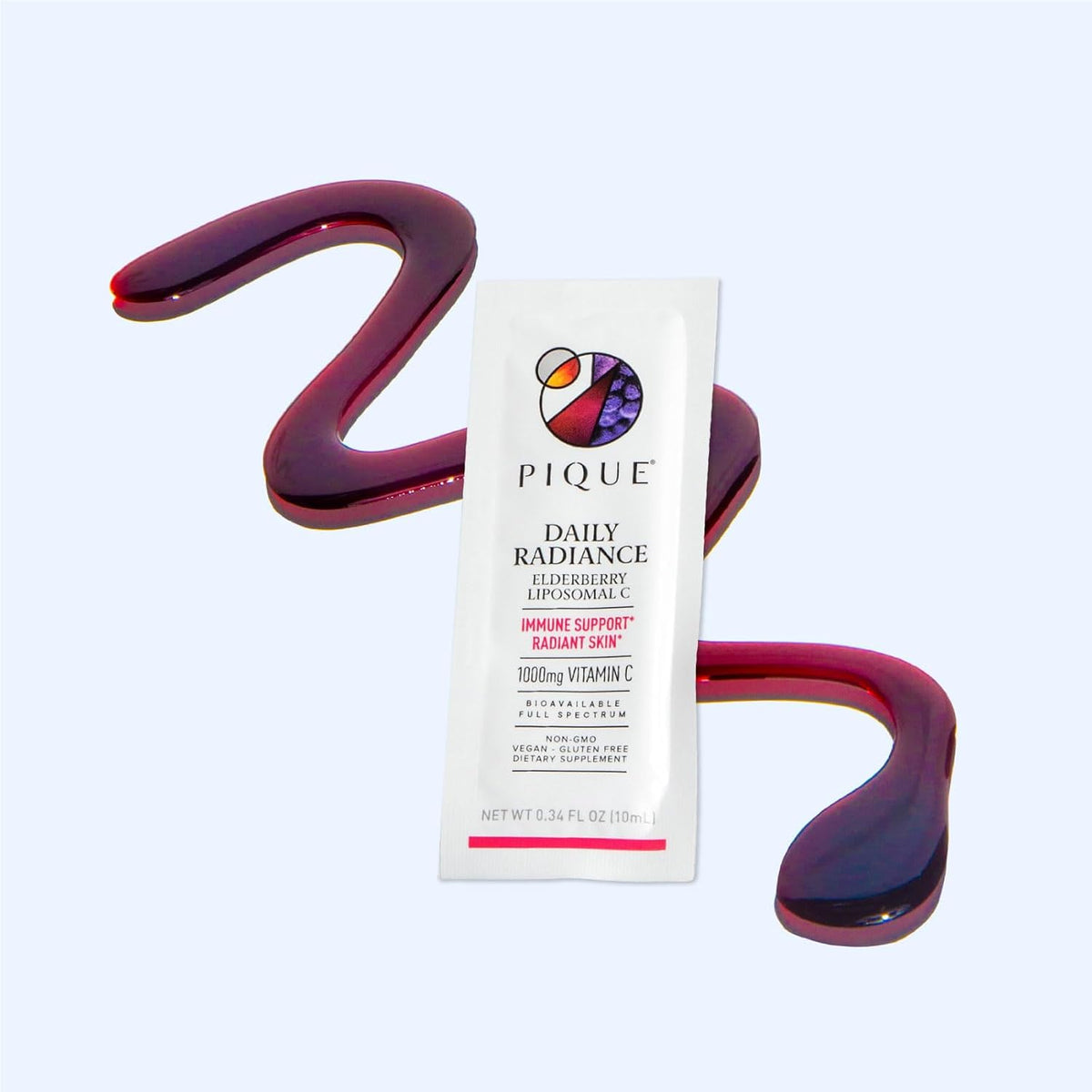 PIQUE Daily Radiance Liposomal Vitamin C with Elderberry - 28 Sachets (10mL each) - görsel 4