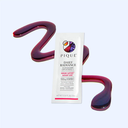 PIQUE Daily Radiance Liposomal Vitamin C with Elderberry - 28 Sachets (10mL each)