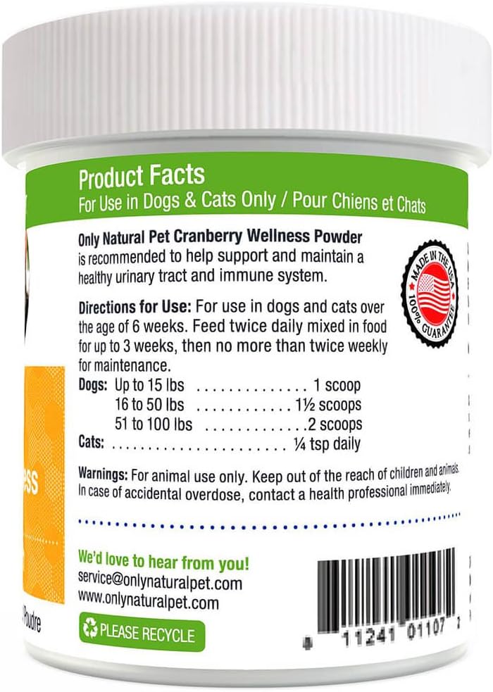 Only Natural Pet Cranberry Wellness Antioxidant Powder for Dogs and Cats - görsel 6