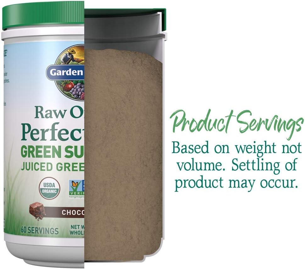Garden of Life Raw Organic Perfect Food Green Superfood Juiced Greens Powder - Chocolate Flavour, 60 Servings - görsel 6