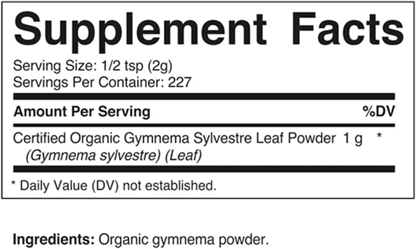Vitamatic Certified Organic Gymnema Leaf Powder – 454g – Natural Herbal Support for Overall Wellness - görsel 3