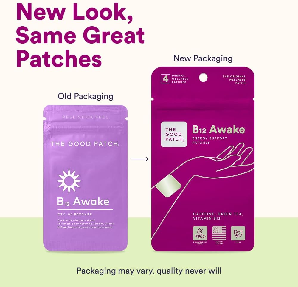 The Good Patch B12 Awake Patch – Caffeine, B12 & Green Tea Extract for Energy (8 Patches) - görsel 2