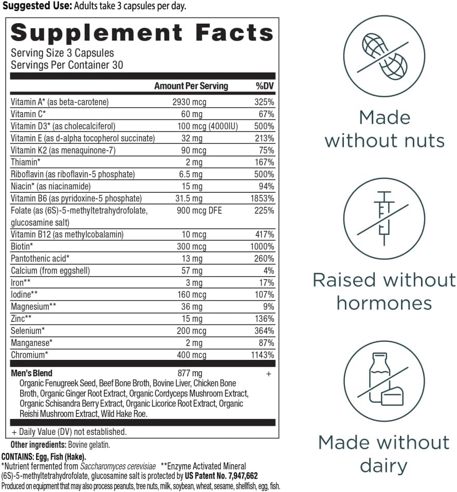 Ancient Nutrition Men's 3-Day Multivitamin, 90 Capsules - görsel 3