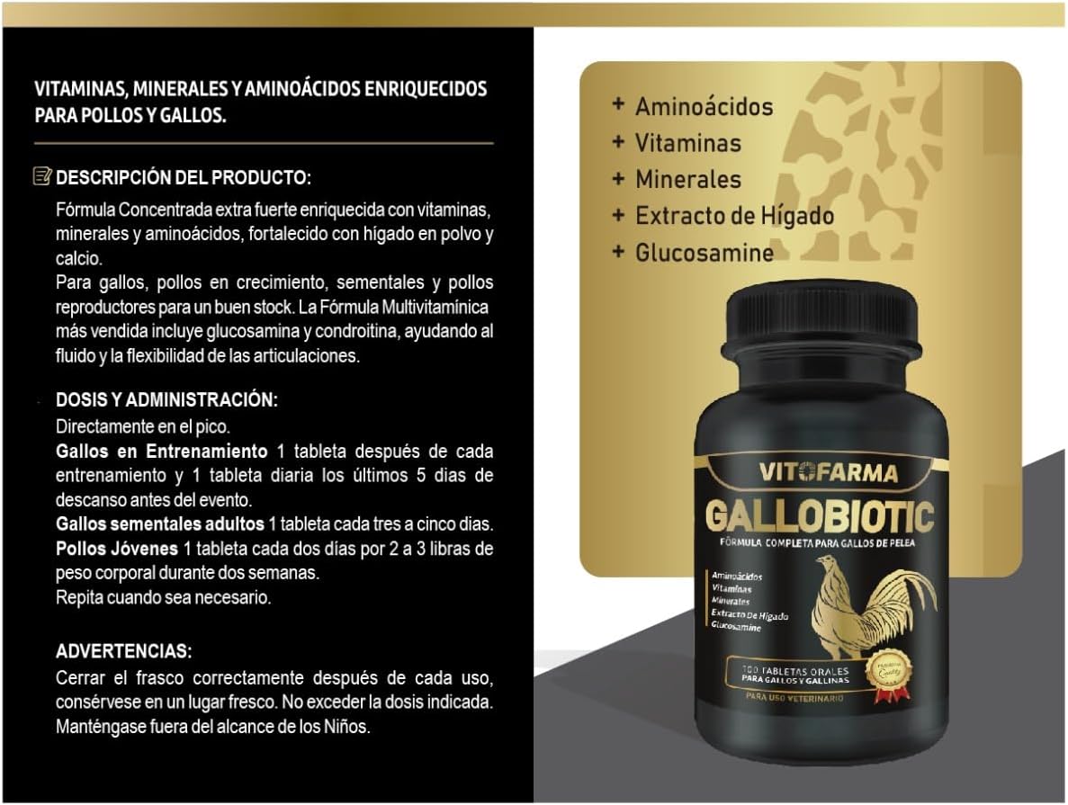 Gallobiotic Natural Multivitamin for Roosters and Hens - 100 Tablets - görsel 4