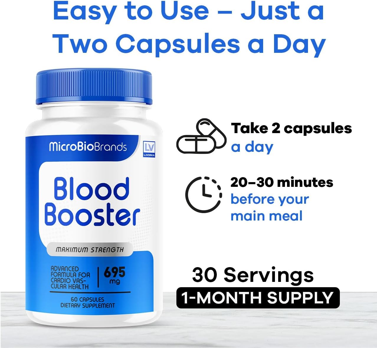 Microbio Capsules - Official Micro Bio Advanced Supplement Pills Blood Health Support Formula, All Natural Microbio for Overall Health & Wellbeing Reviews, 60 Capsules for 1 Month - görsel 4